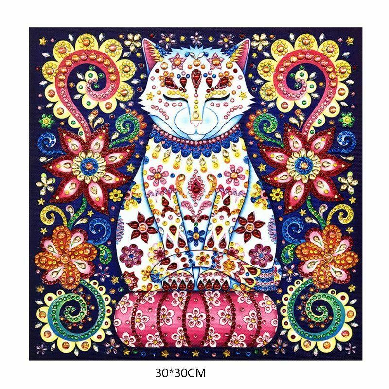 Cat DIY 5D Special Shaped Diamond Painting Embroidery Cross Stitch Craft Kit