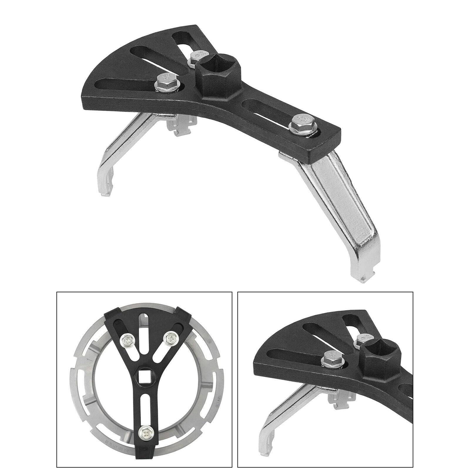 Steel Fuel Pump Lid Tank Cover Wrench Tool Black Accessories Durable Premium