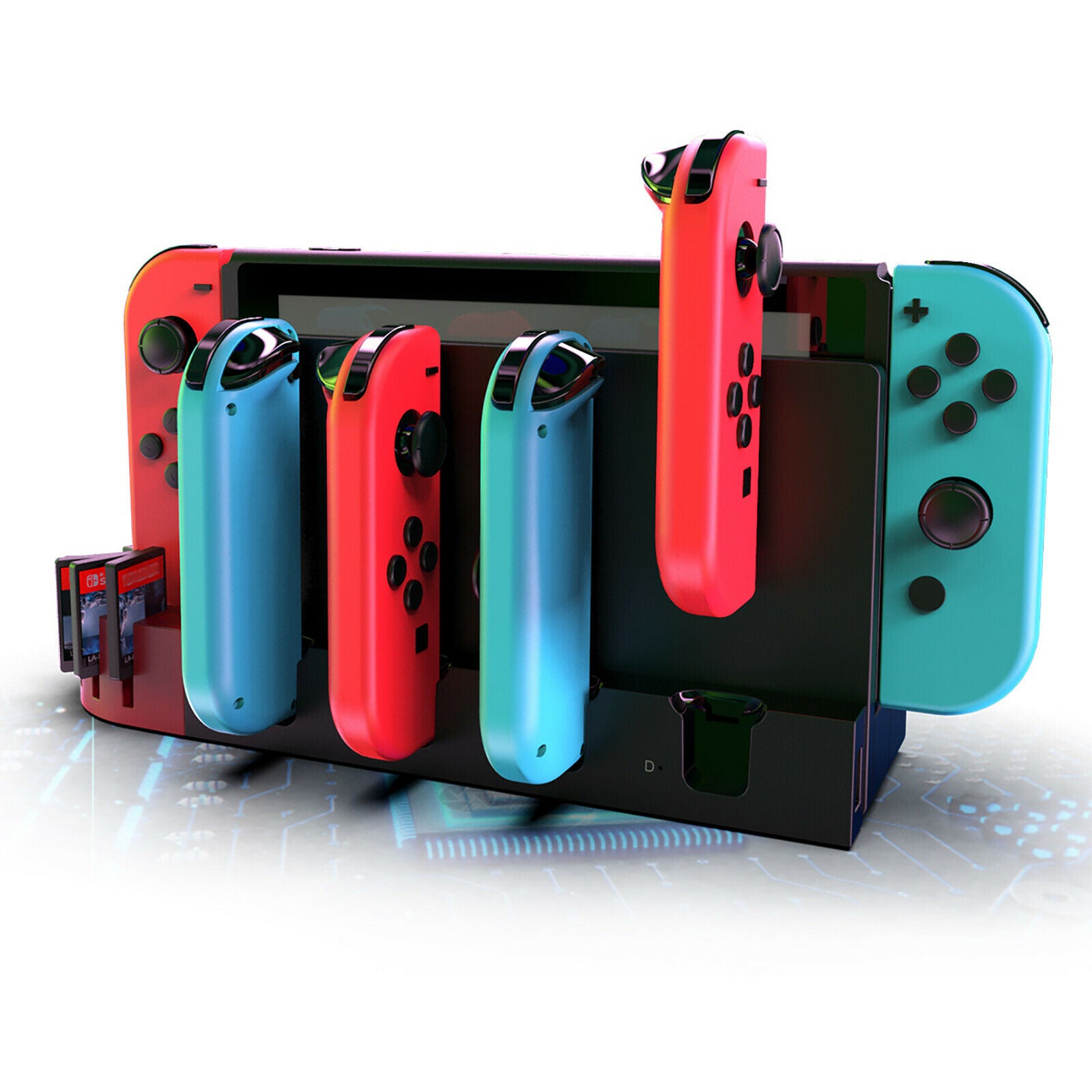 Charger 4 Port Charging Dock Charging Station for N-S JoyCon Console