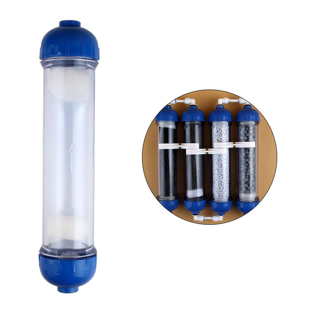 Water Filter Housing Empty Bottle Two Open Ends Refillable Filter Shell
