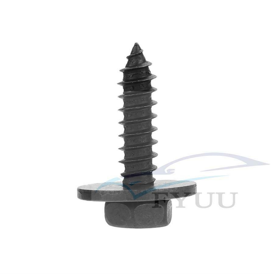100Pc Metal Car Screw Body Fender Bumper Retainer Clips 7mm Hex (4.2-1.41x22mm)