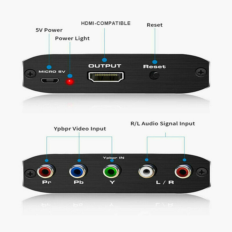 for VHS DVD PS2 Xbox Wii Component RGB RCA VGA to HDMI AV Converter Adapter Box