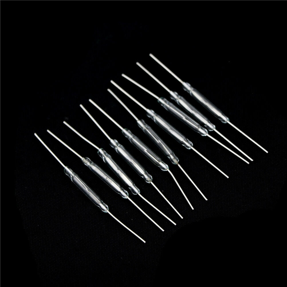 10Pcs 3*20mm Glass Magnetic Induction Reed Switch MagSwitch Normally Open DD