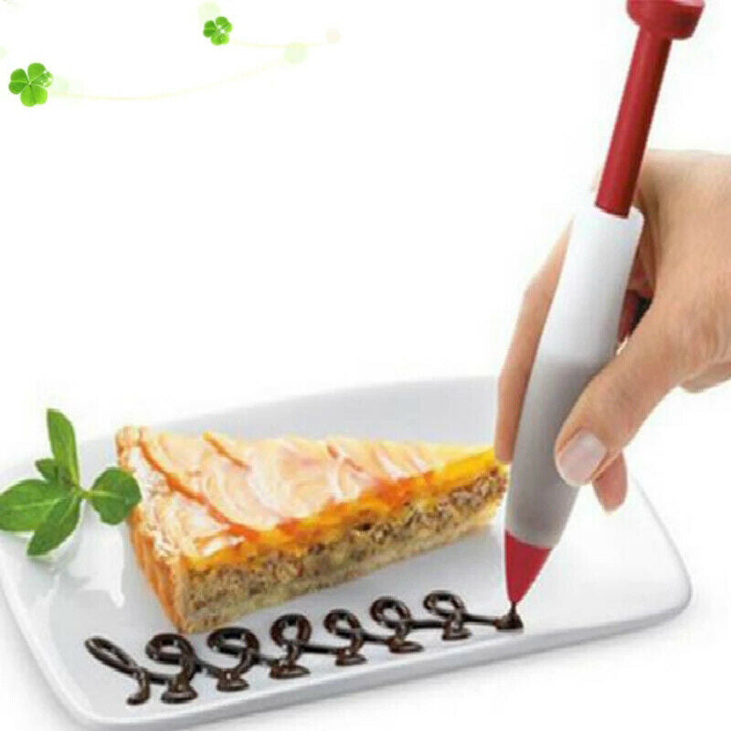 Silicone Food Writing Pen cookie Icing Piping Pastry Nozzles kitchen acce.l8