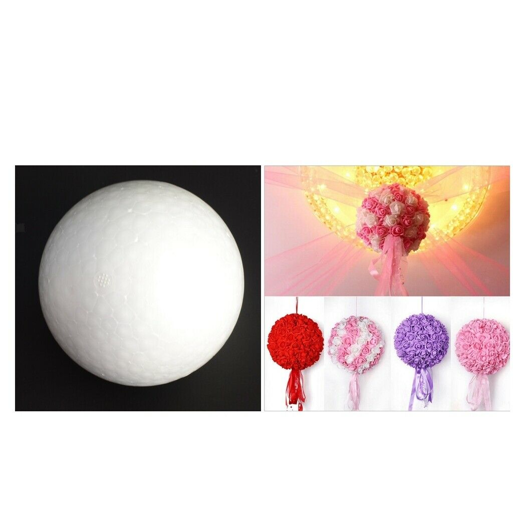 2x Foam Balls for Slime DIY and Art Craft Supplies â€“ White Styrofoam Beads for