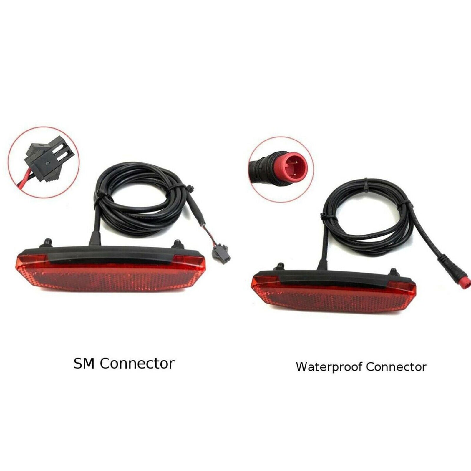 New Bicycle Tail Light E-bike LED Warning Rear Lamp Rear Tail Light 36V/48V