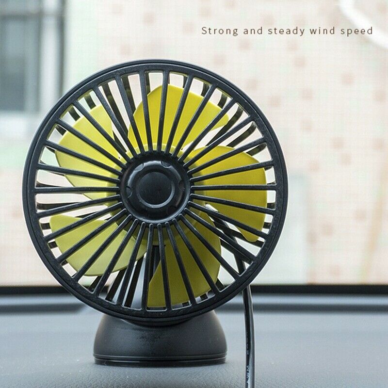 2X(Suction Cup Single Head 5 Inch Car Fan,Air Freshener Outlet Cooling Fan X8O4)