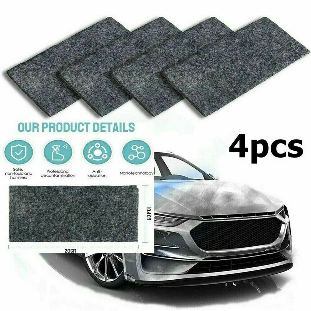 4Pcs Nano Sparkle Cloth For Car Scratches Nano Ma-gic Cloth Scratch Remover Tool