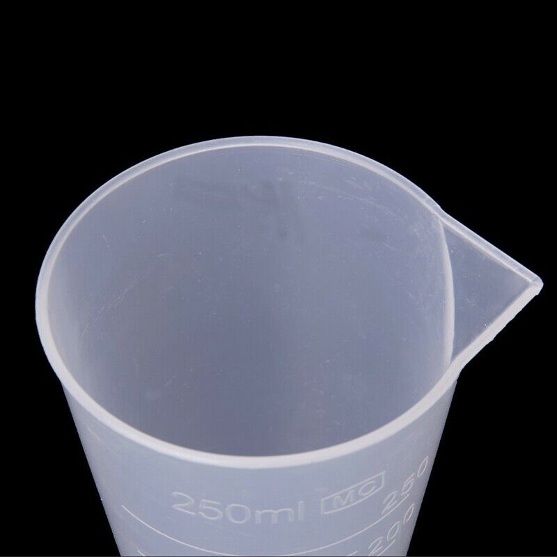 250ml Kitchen Laboratory Plastic Measurement Beaker Measu Cup I4C8