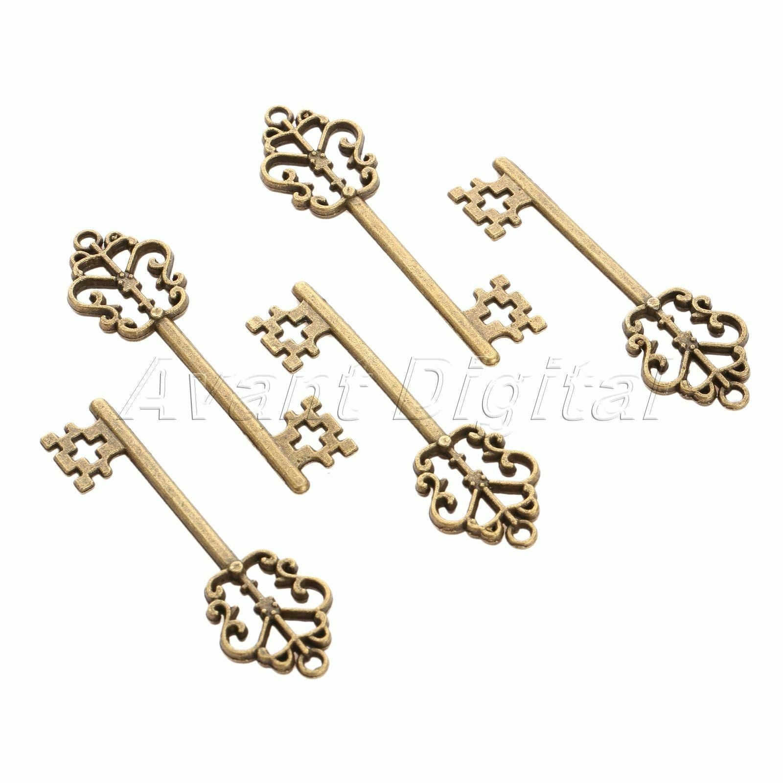 Stylish Skeleton Key Charms Pendant Findings Wedding Gift Jewelry Making 57*17mm