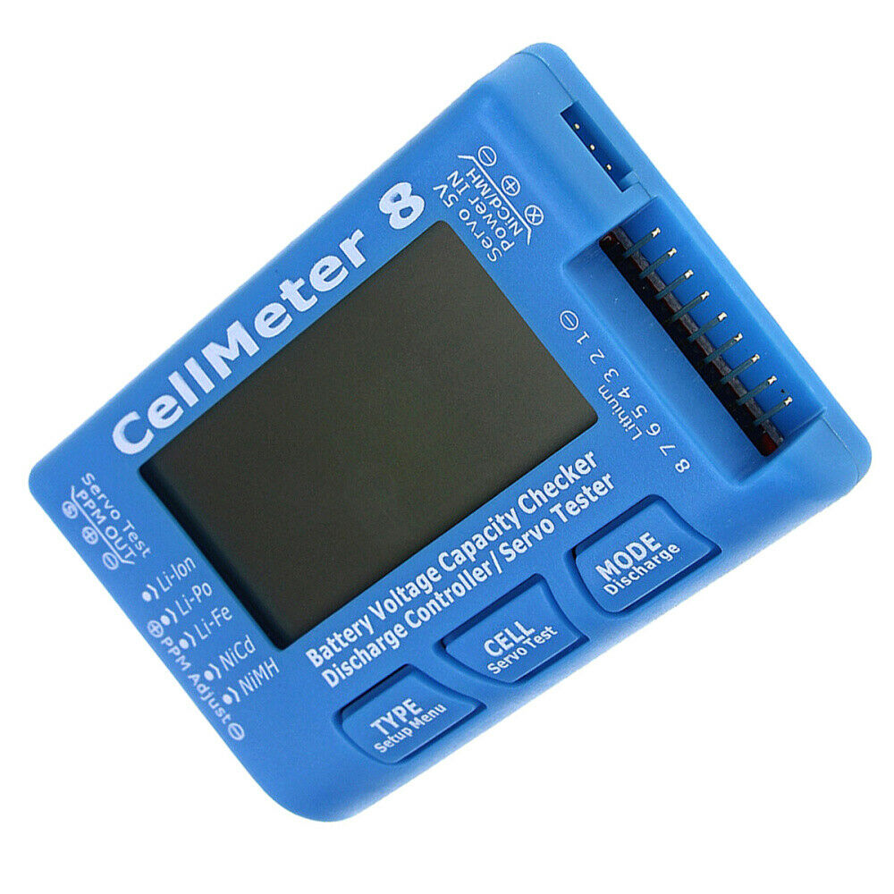 RC Cellmeter-8 Battery Capacity Checker Servo Tester CellMeter 8 for 2-8S LiPo