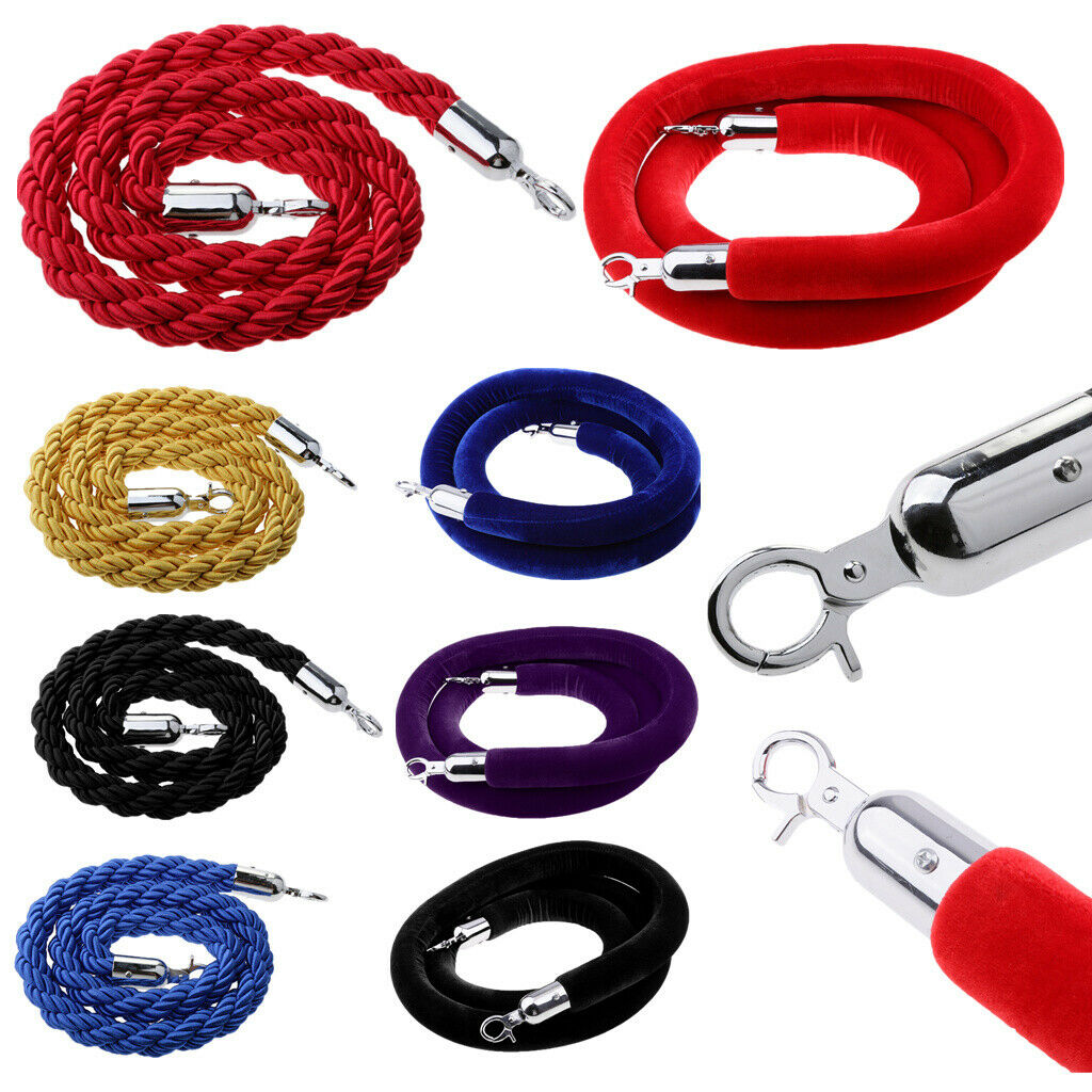 1Piece 59inches Queue Rope Twisted Barrier Rope Queue Divider Crowd Control