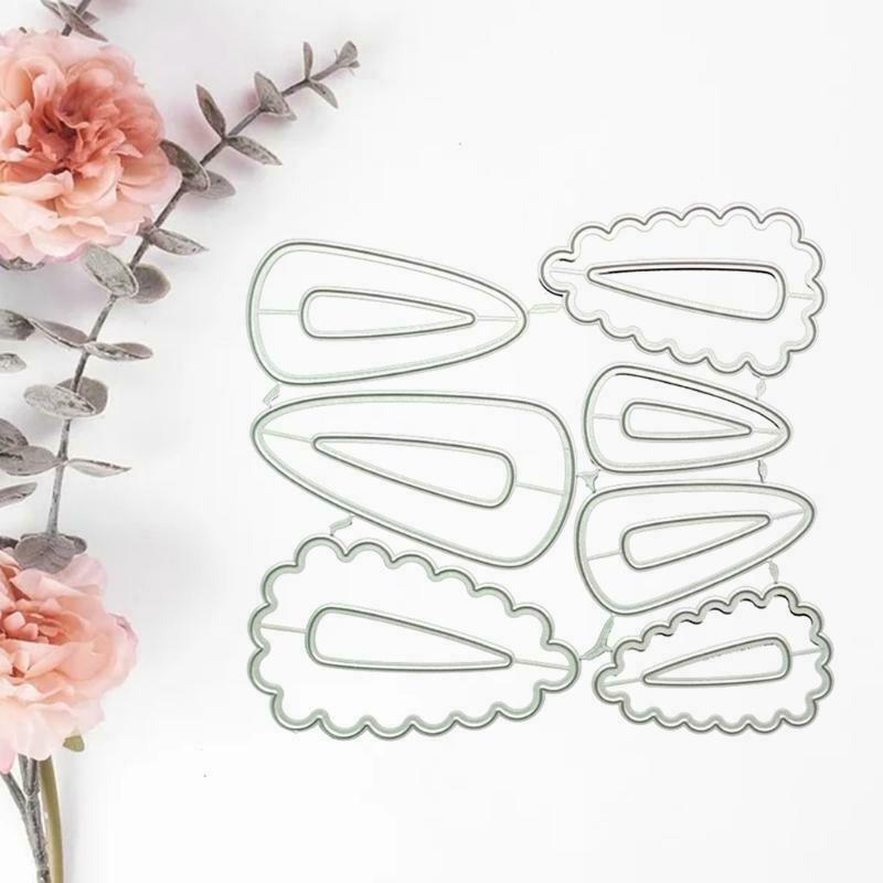 Hair Clips Metal Cutting Dies Stencil DIY Scrapbooking Album Paper Card Template
