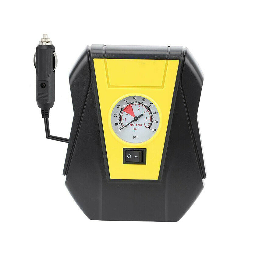 Tire Inflator DC 12 Volt Car Portable Air Compressor Pump 100 PSI Pressure Gauge