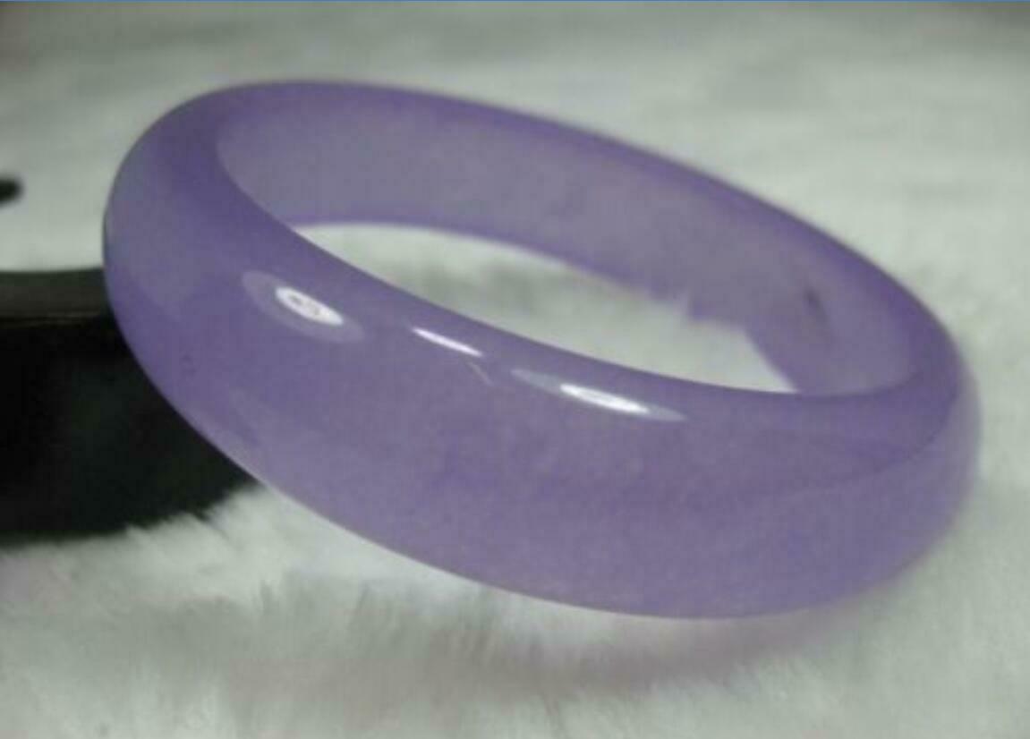 (Grade A) 100% Natural Lavender Jadeite JADE Bracelet Bangle 58-62mm