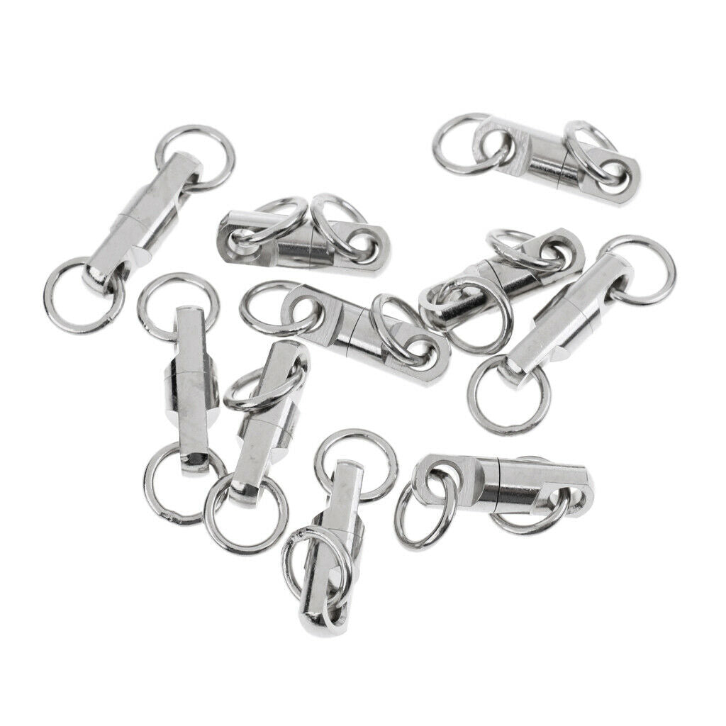 10pcs Fishing Ball Bearing Swivels Heavy Duty Big Game Fishing Swivels 9mm