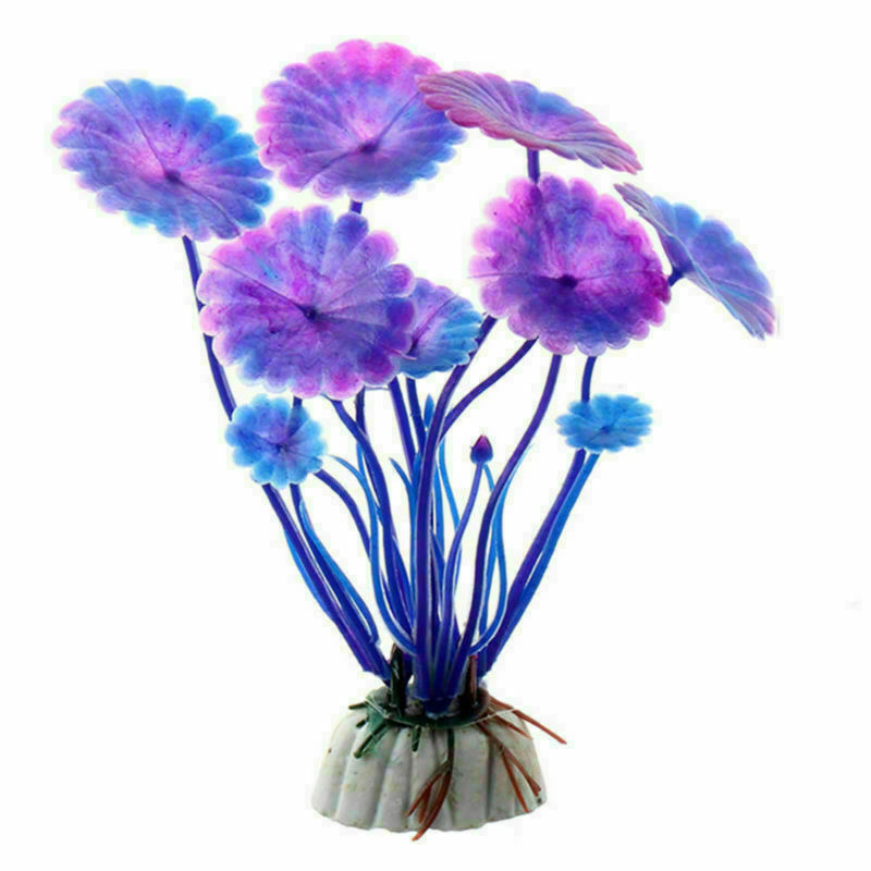 10pcs Aquarium Fish Tank Plastic Plants Decoration Random Colour Styles US