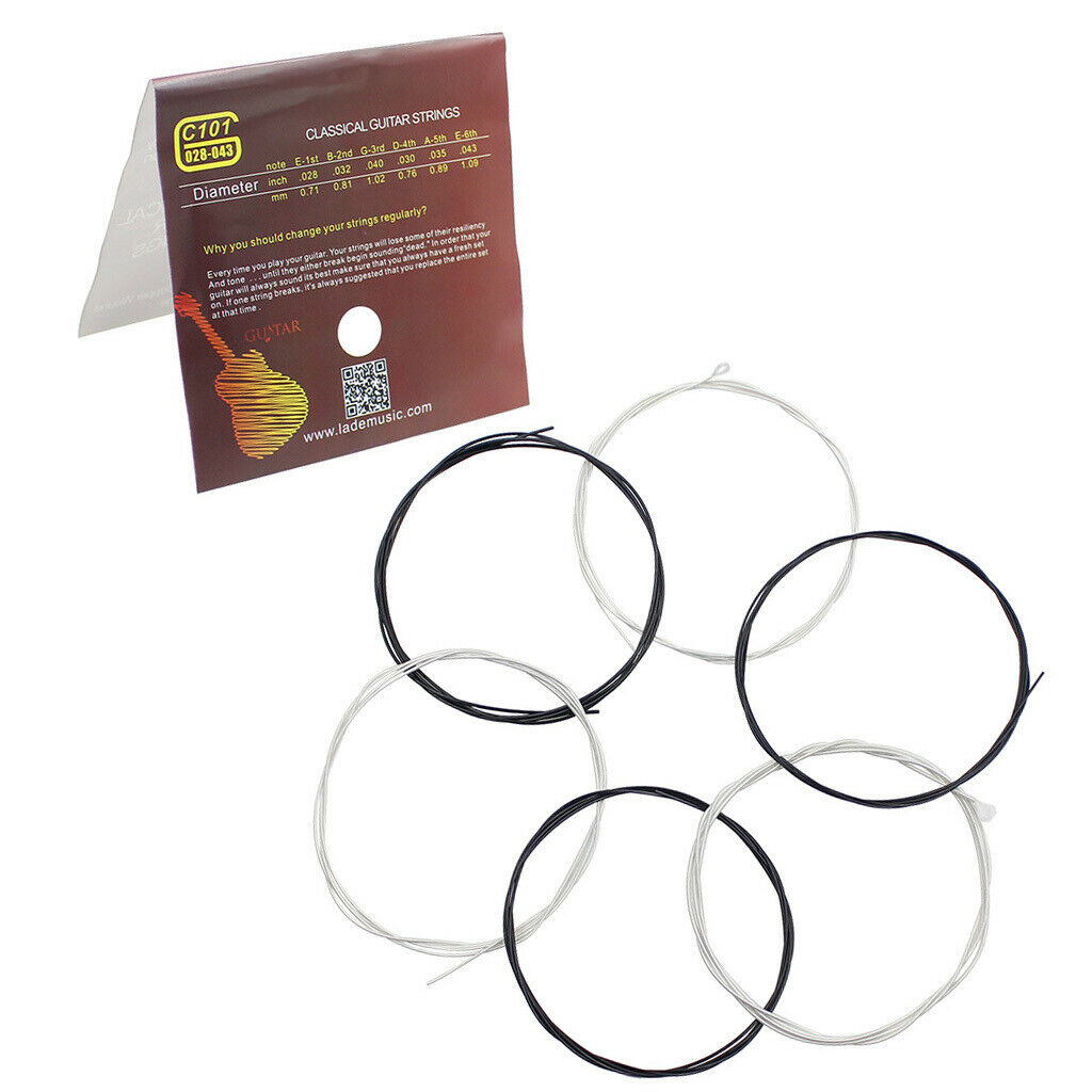 6pcs Nylon Guitar Strings for Classical Guitar Replacement Parts