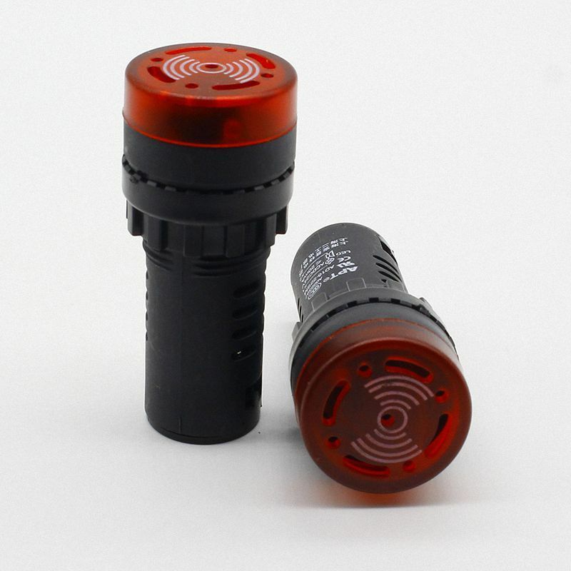 5pcs Red LED Indicator Light & Buzzer 220V AC [M1]