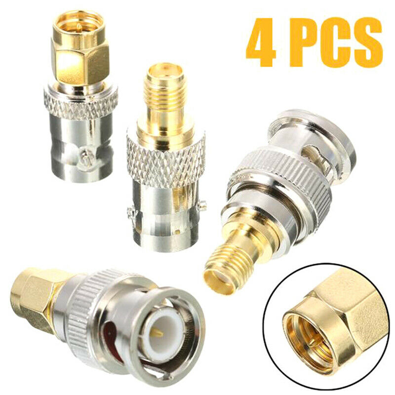 4pcs BNC To SMA Connectors Type Male Female RF Connector Adapter Test Con.l8