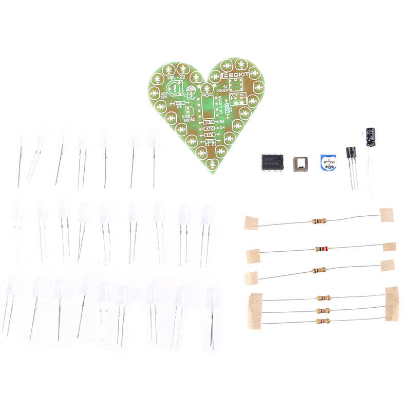 Electronic Heart Shape Breathing Lamp Kit Breathing LED Suite White ProduDEAU