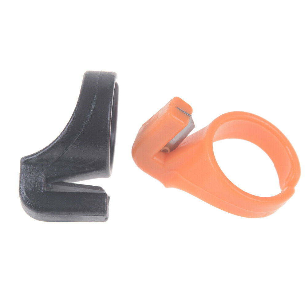 3X plastic sewing thimble ring with blade finger thimble thread cutter DI.l8