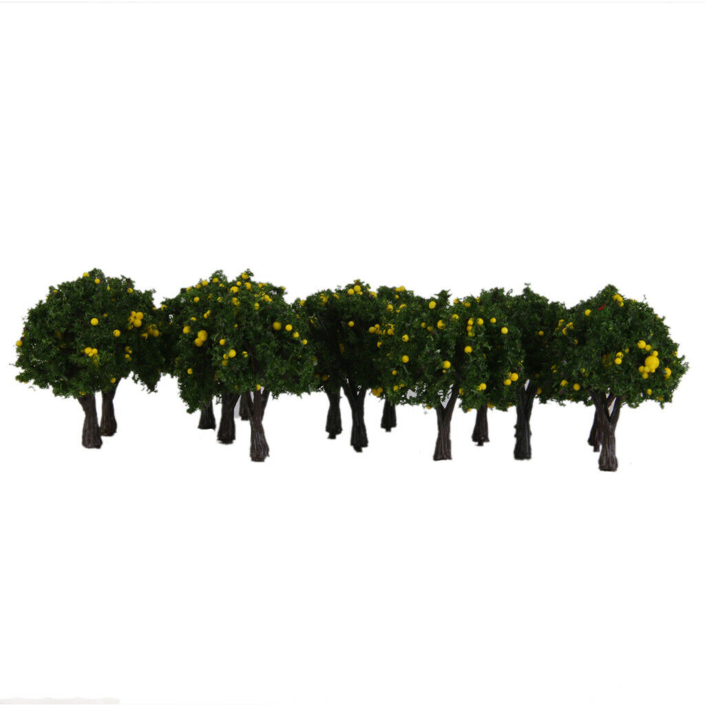 20x Plastic Mini Fruit Trees For Architecture Street Layout Scenery Decors