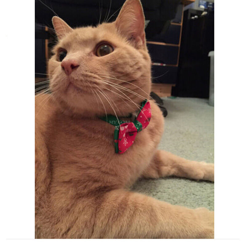 Polyester Pet Puppy Dog Bow Tie Necktie Bowknot Adjustable Collars With Be.l8