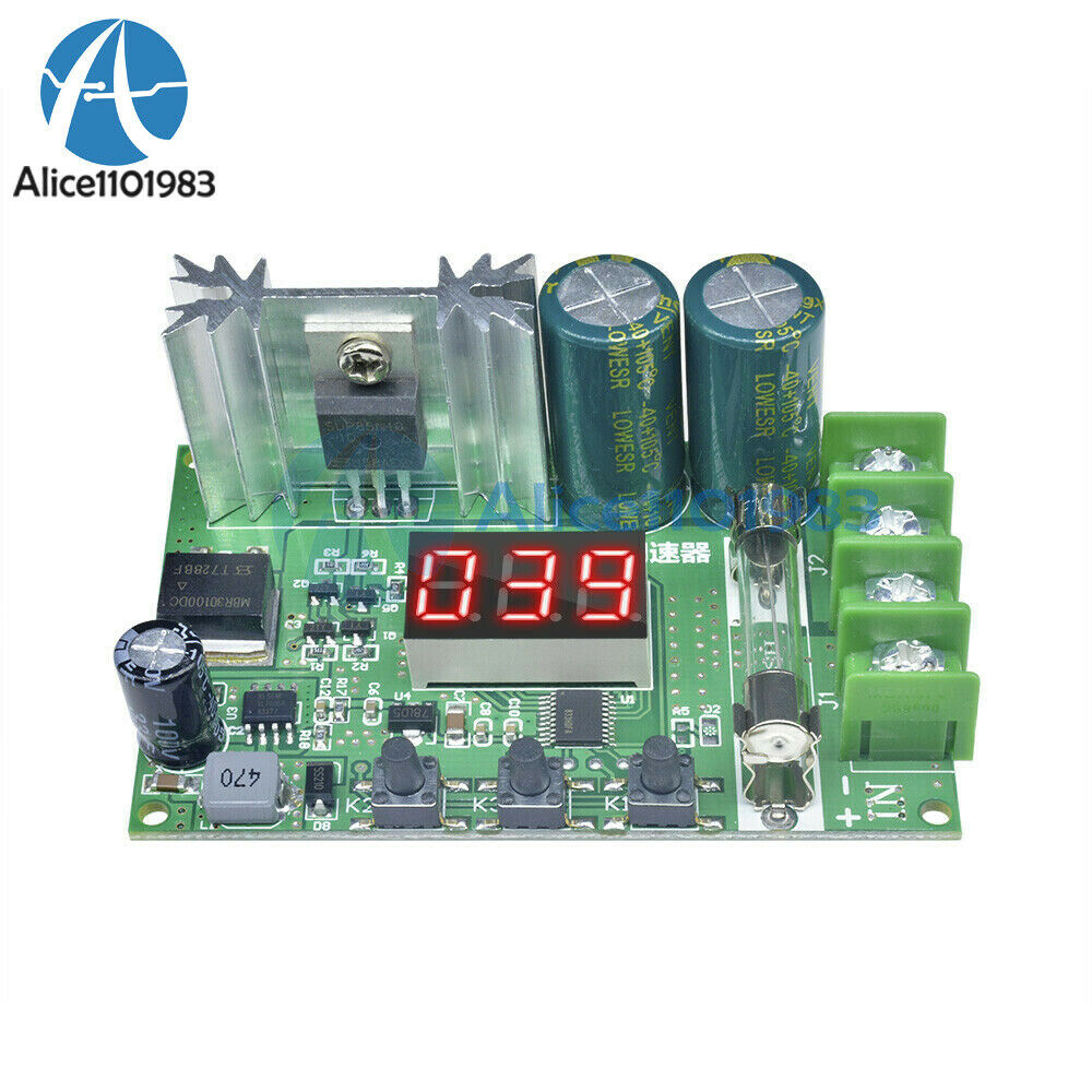Digital Display PWM Motor Speed Controller 600W 10A Governor Regulator DC 12-60V