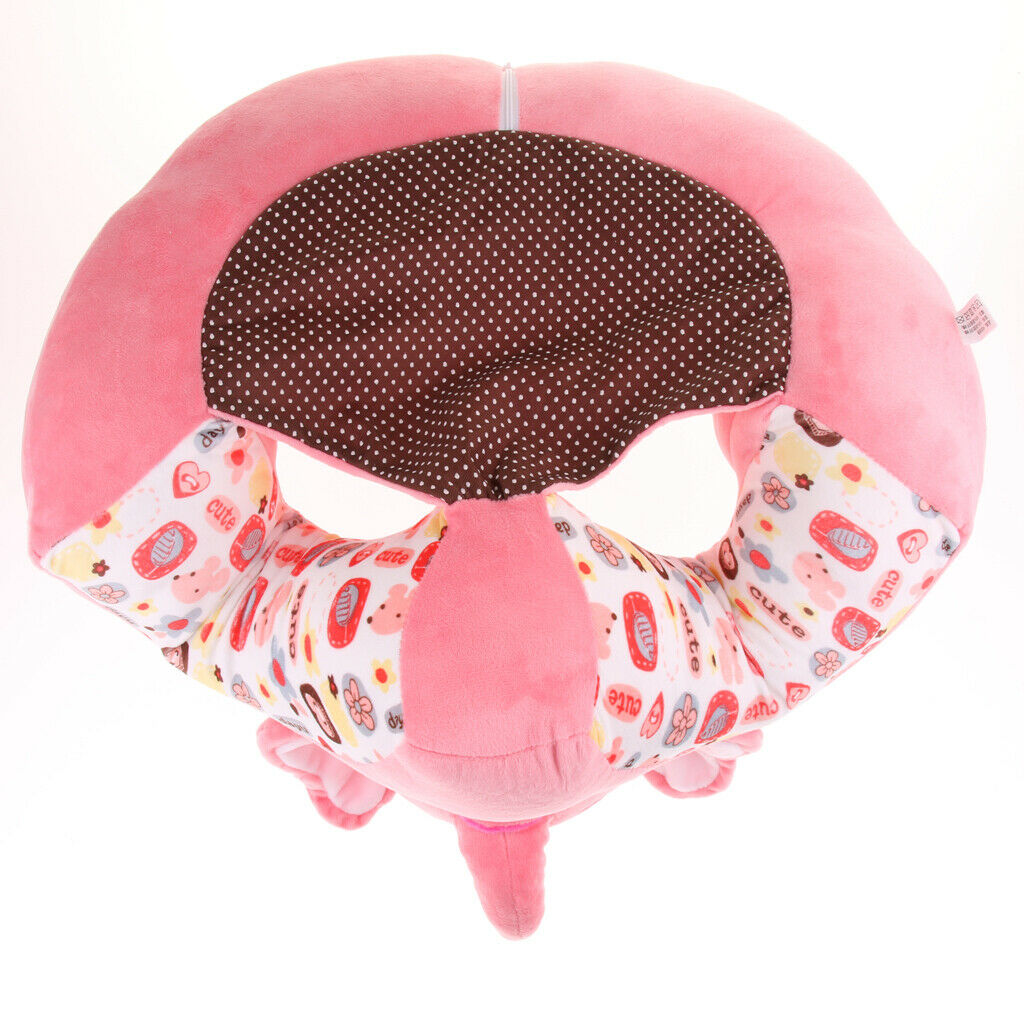 Infant Sitting Chair Baby Support Seat Soft Baby Sofa Pink Elephant
