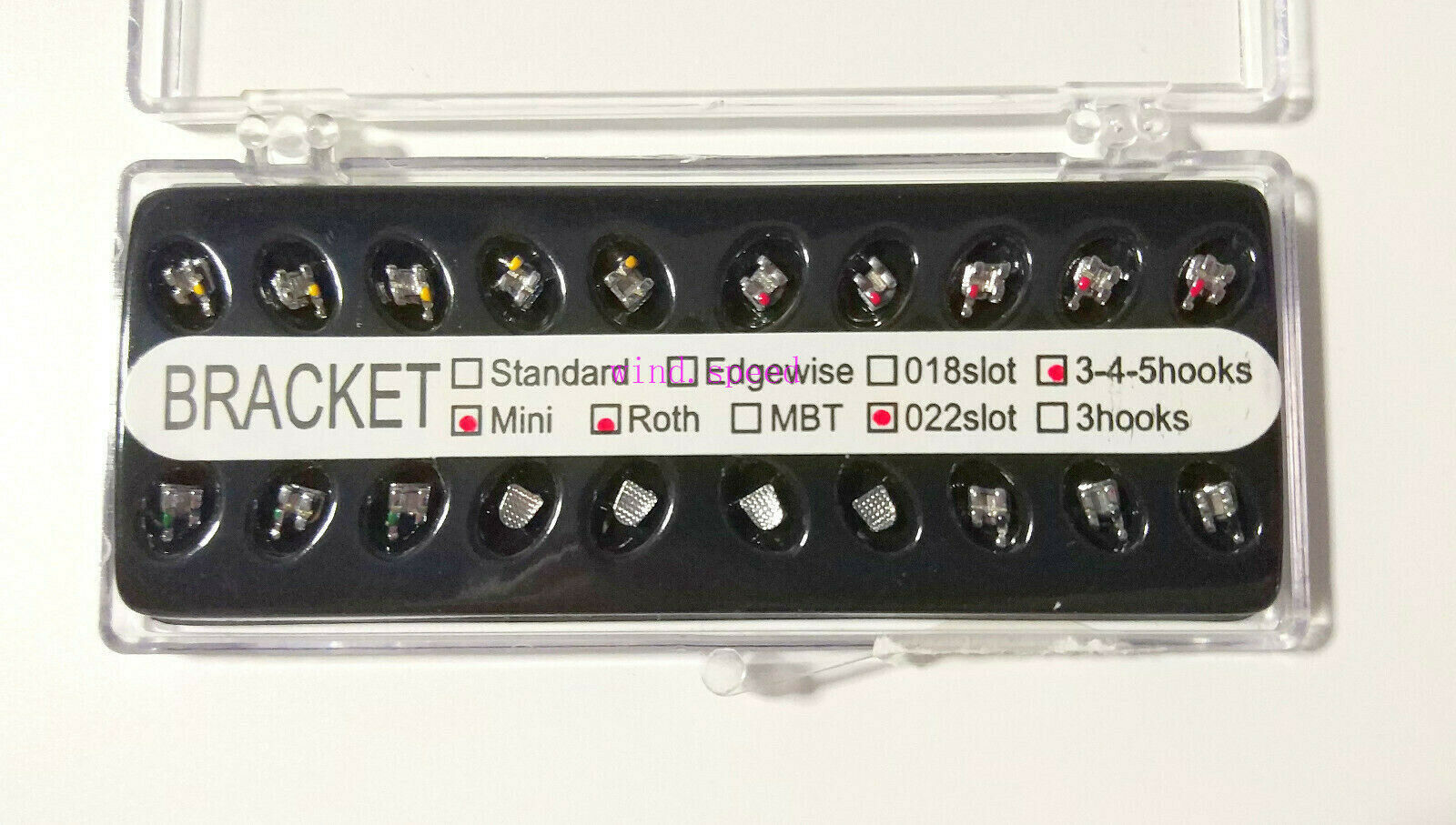 50kits Dental Metal Orthodontic Brackets Braces Mini Roth 022 Slot 345 Hooks