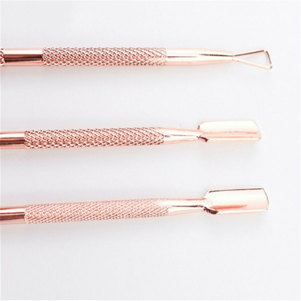3pcs Nail Art Stainless Cuticle Pusher Remover Spoon Manicure Pedicure Tool Set