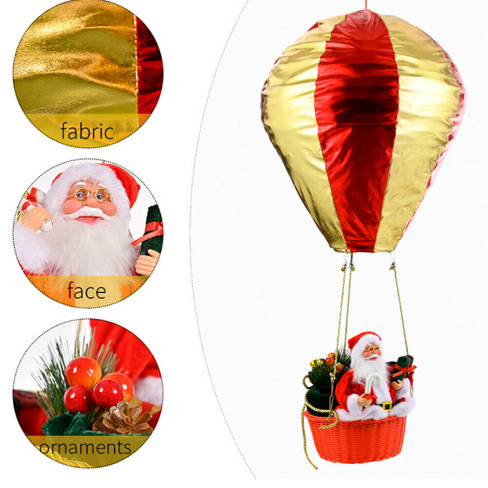 Christmas Santa Claus Hot Air Balloon Decor Christmas Ornaments for Mall Ceiling