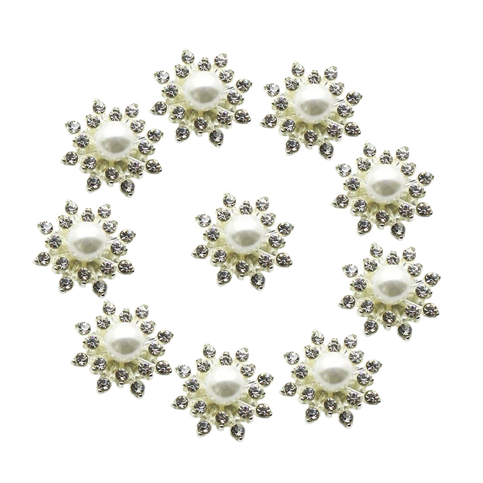 16mm Rhinestone Embellishments for Buttons Brooches Flower Wedding Decor