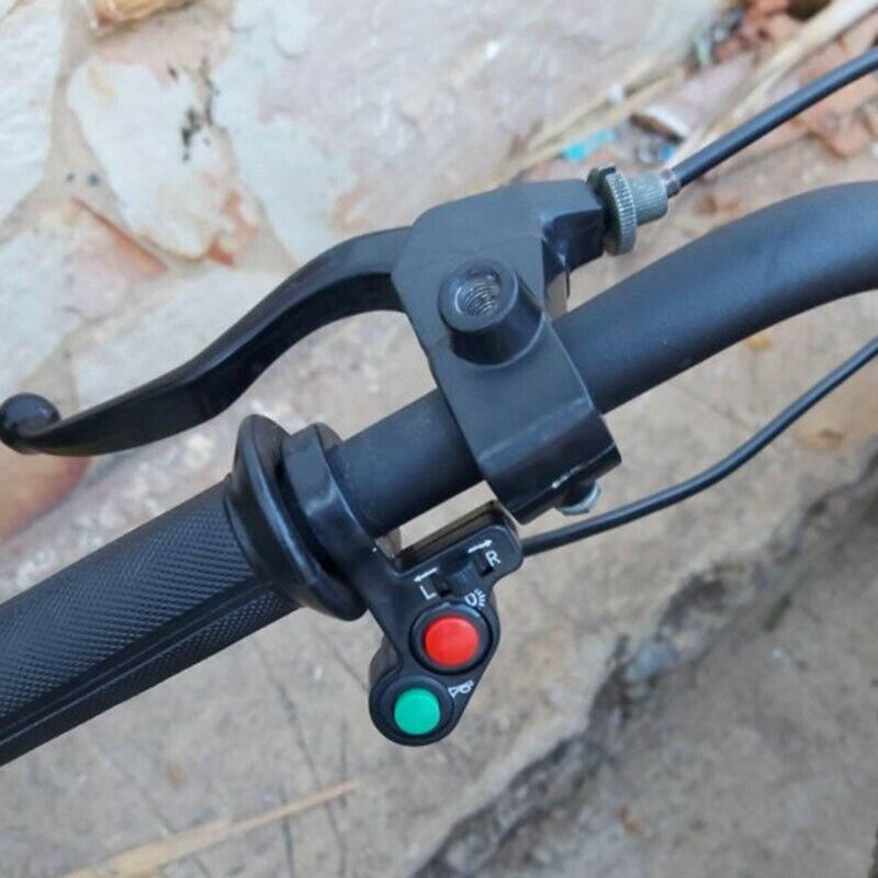 Motorcycle Handlebar Switch Electric Bike Scooter Horn Turn Signals On/Off ButF4