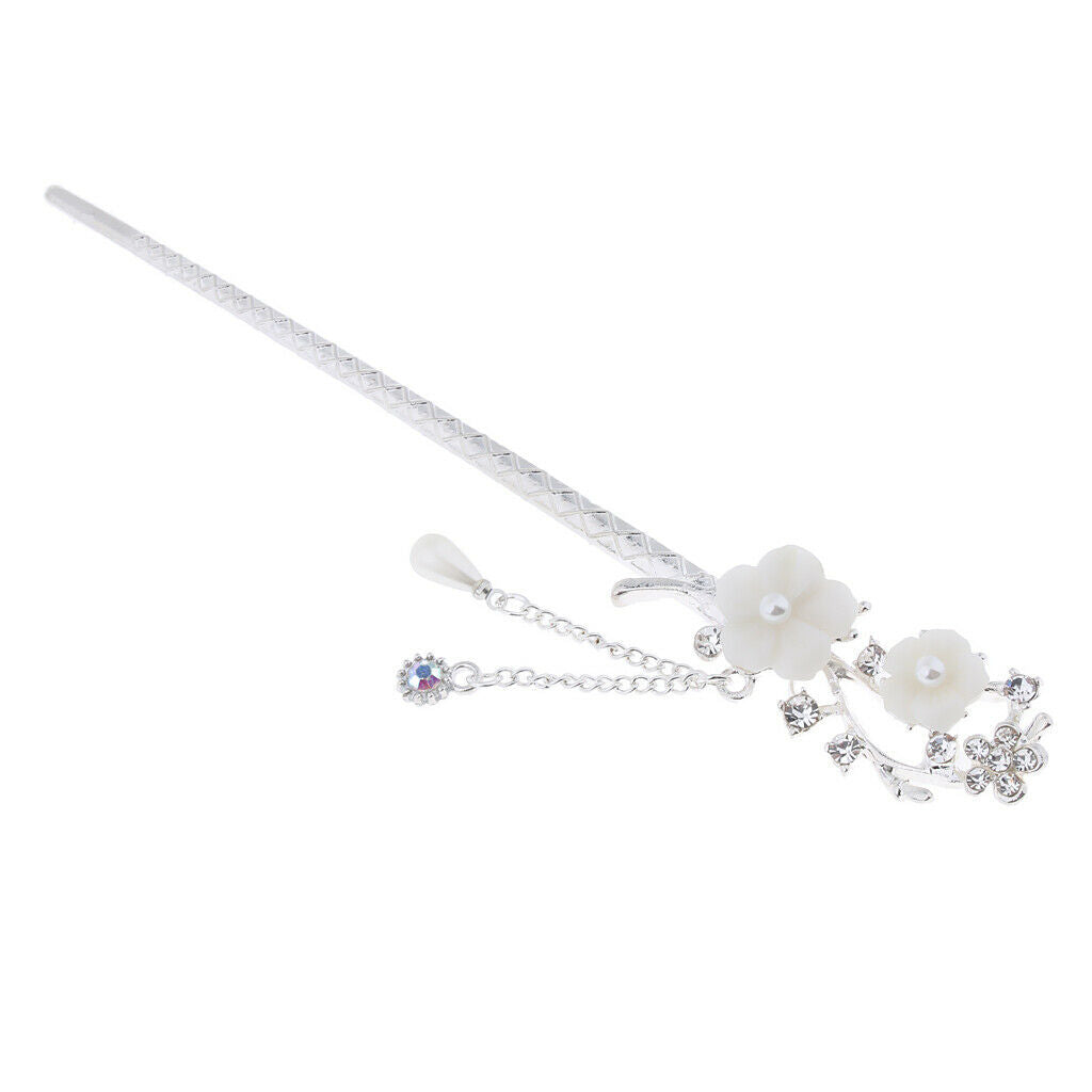 Set of 2 Elegant Women Girls Hair Stick Chopstick Dangle Hairpin Pin Tassel