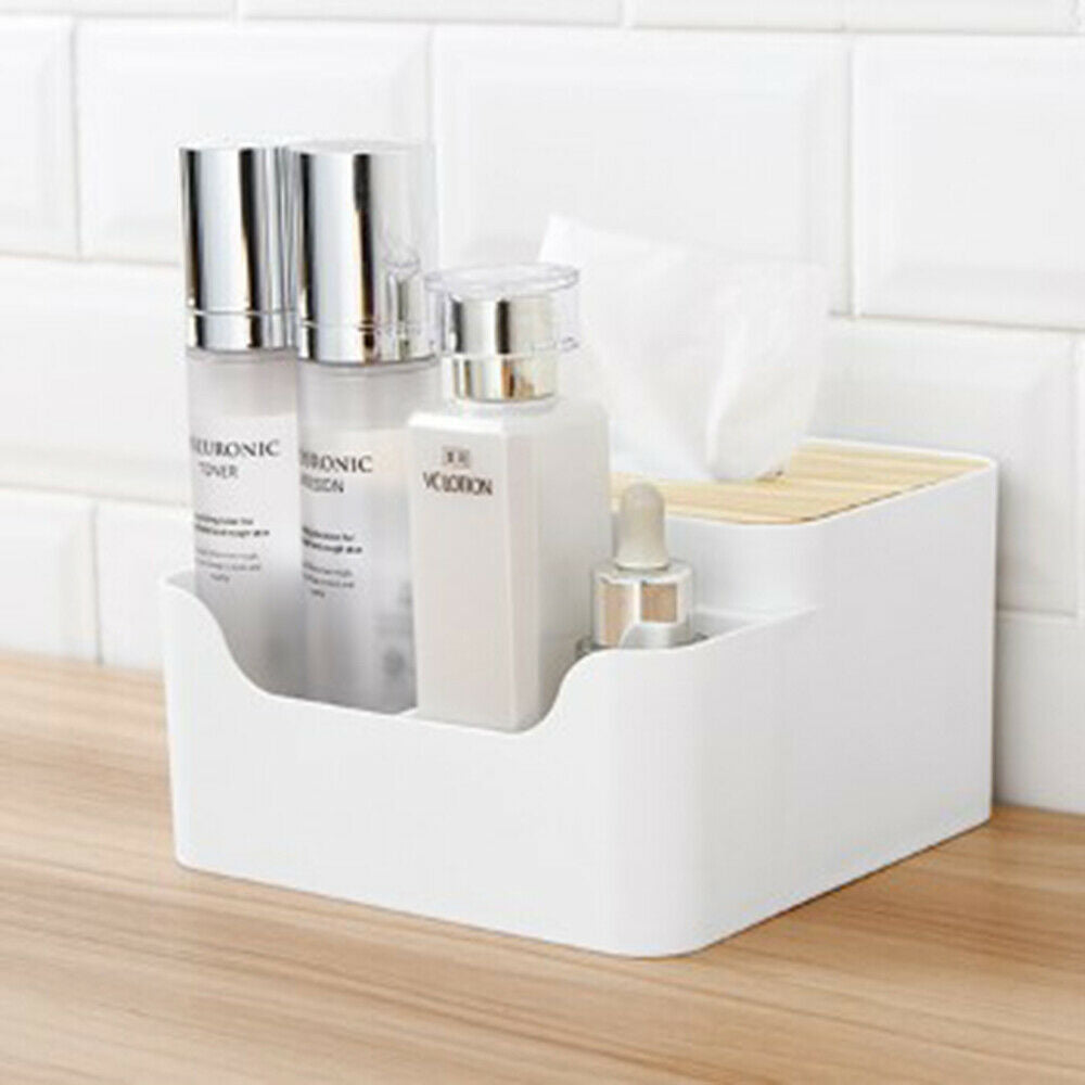 Living Room Desktop Tea Table Wood Tissue Paper Box Remote Control Storage Box