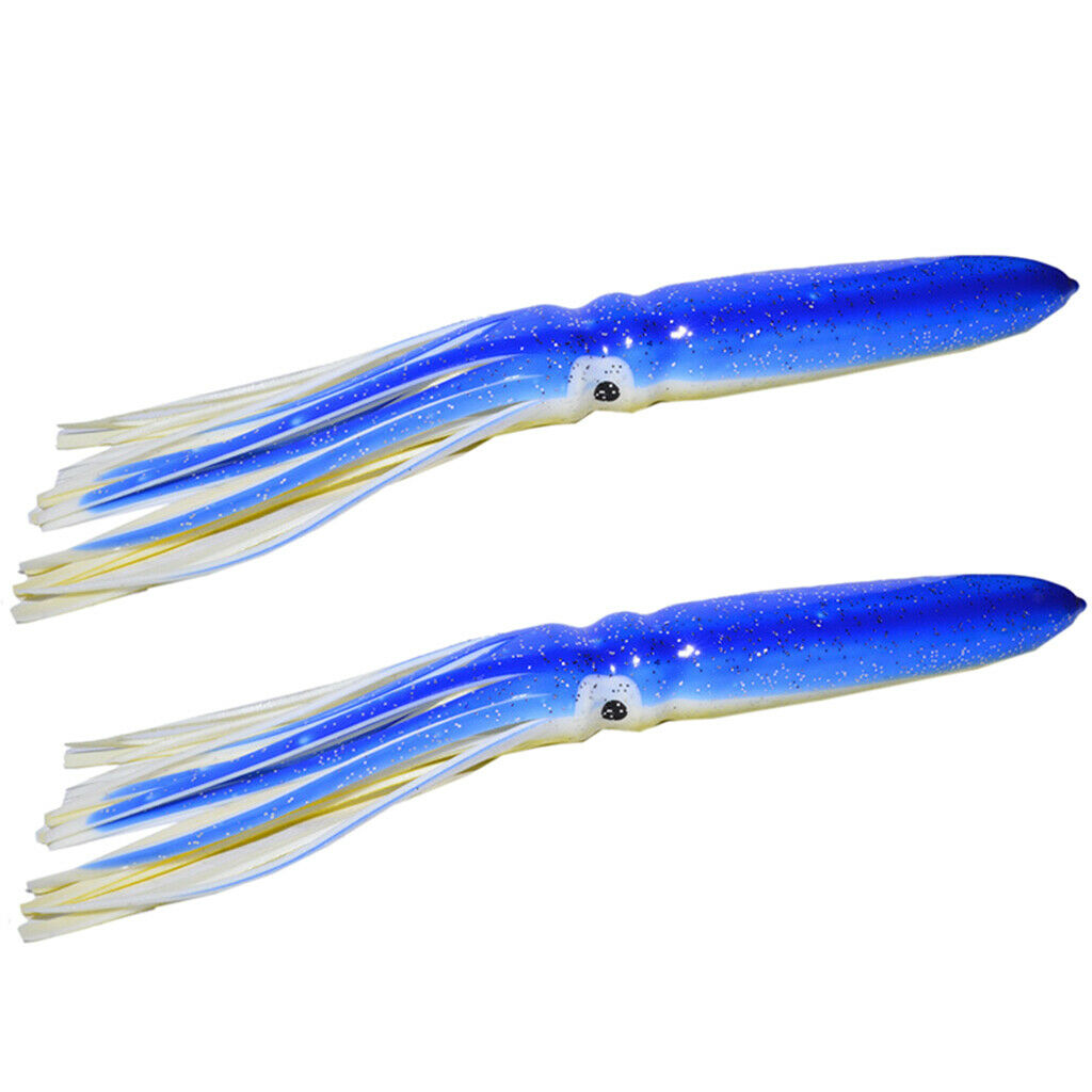 2PCS Octopus Rock Lures Soft Squid Fishing Lures Squids