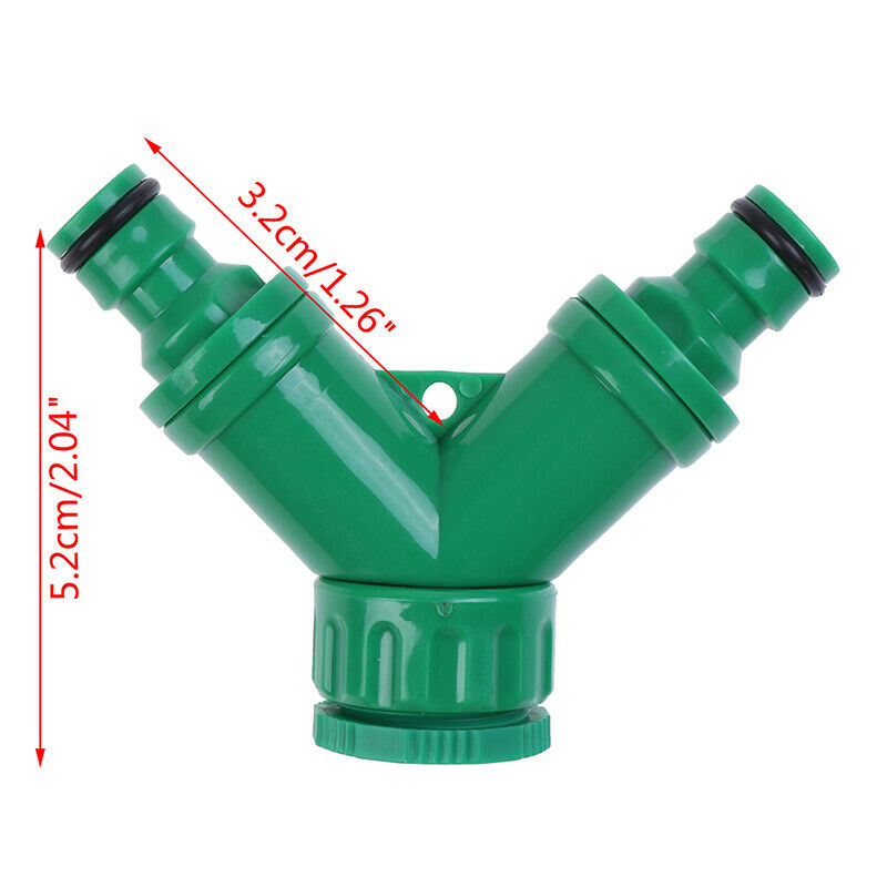 Irrigation 2way Tap Garden Tap valve Hose Pipe Splitter Quick ConnectorAd.l8