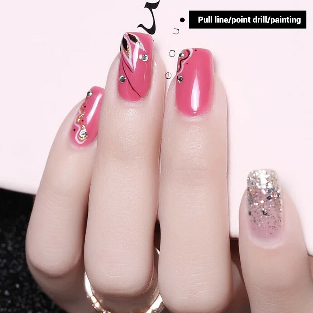 5Pcs DIY Nail Art Brush Liner Brushes Pens Double Head Dotting Nail Art Tools