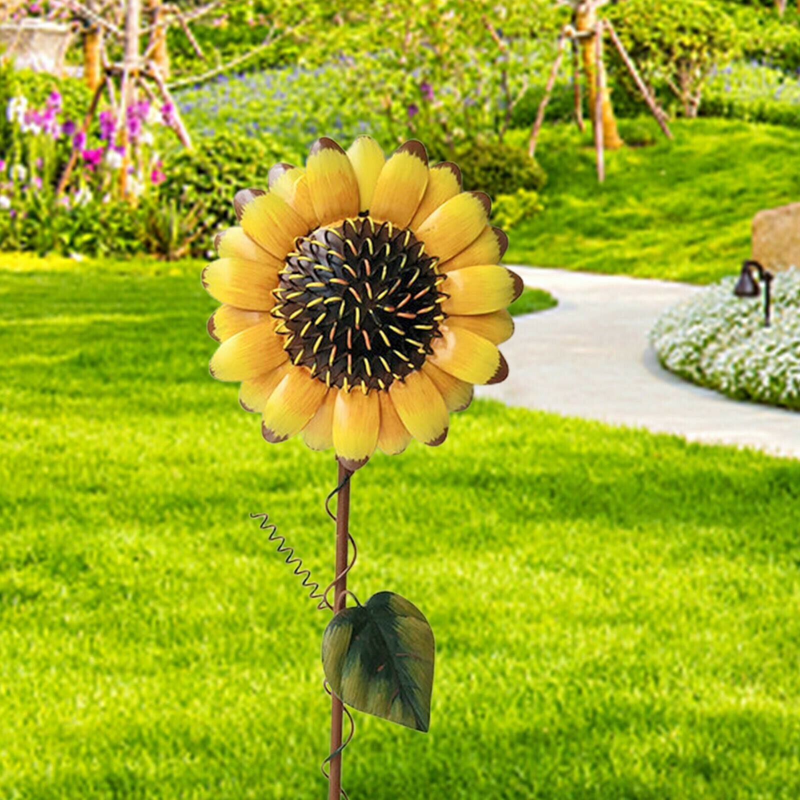 Sunflower Garden Stake Patio Yard Courtyard Landscape Lawn Decor Outdoor