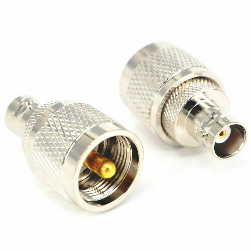 2pcs RF coaxial coax adapter BNC female to UHF male PL-259 R5X8X8