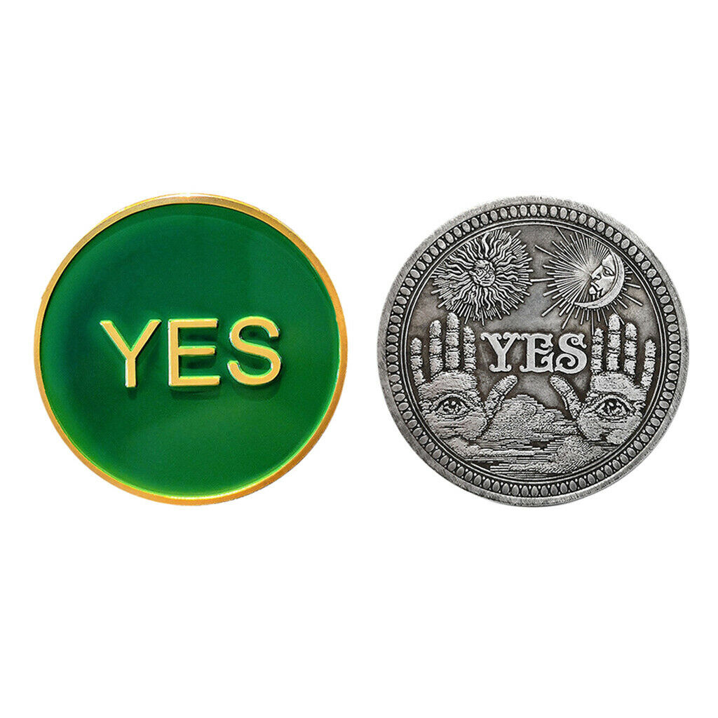 Set 2 Yes No Make Decision Lucky Coins Set Souvenir Business Holiday Art Gifts