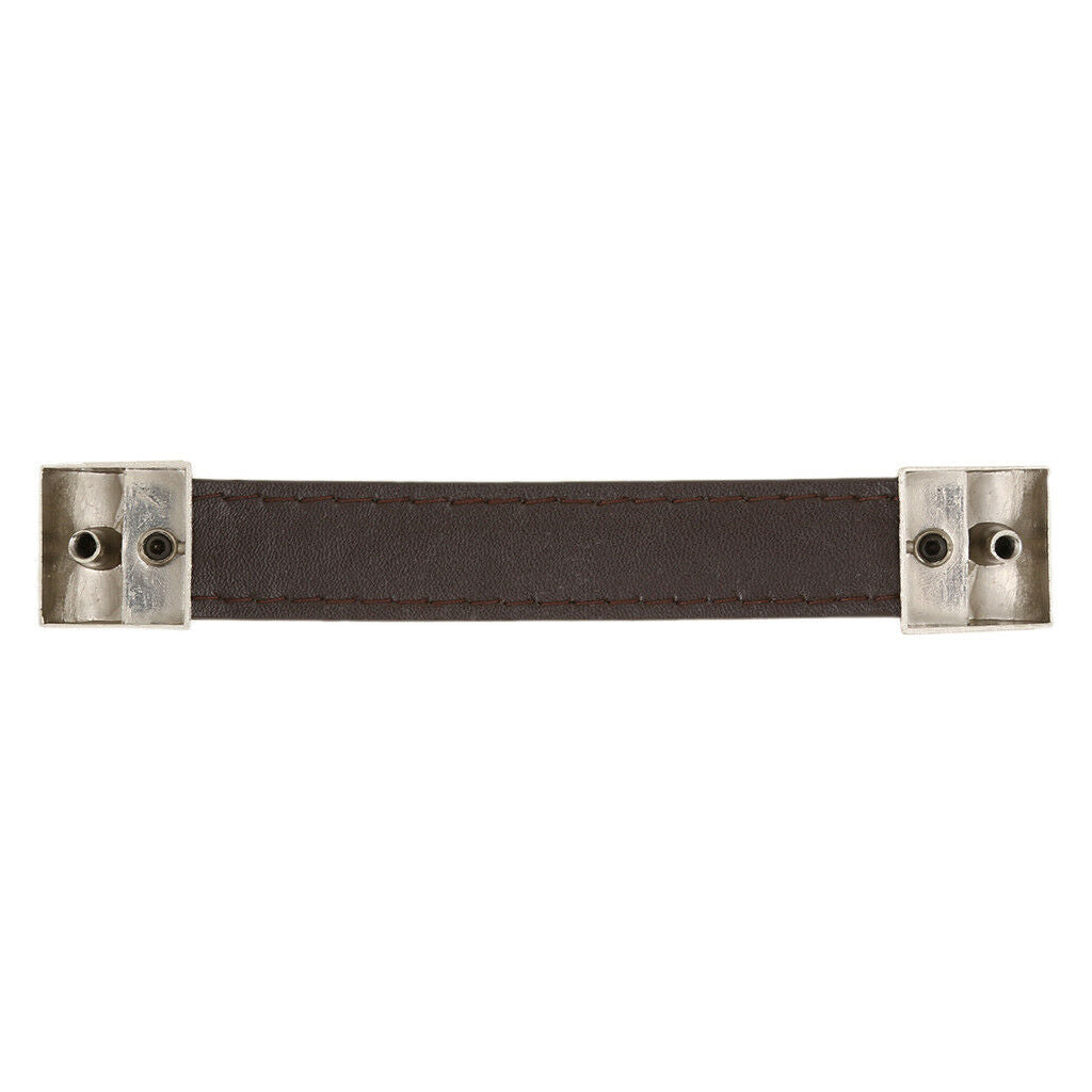 128mm Leather Furniture Door Suitcase Bag Drawer Cabinet Pull Handles -Brown