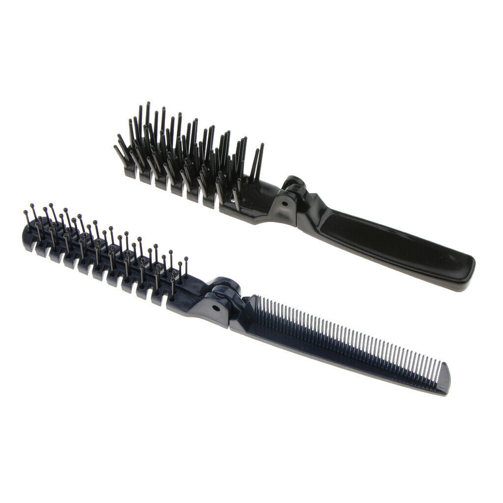 2 Colors Hair Comb Set Heat Resistant Antistatic Folding  Hairbrush