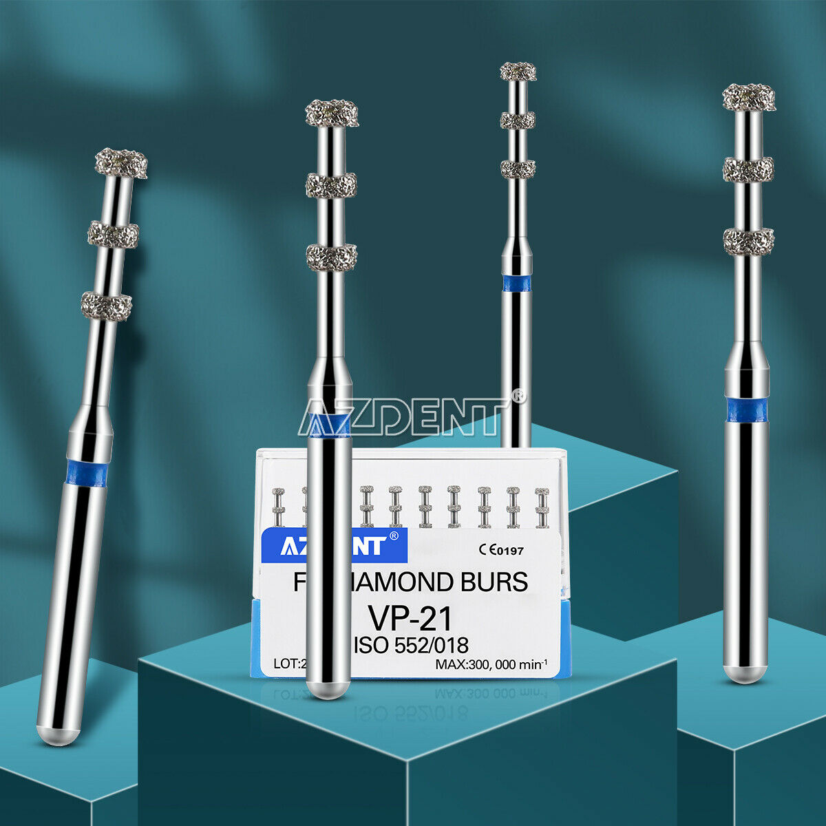20XDental FG Diamond Burs VP-21 FG 1.6mm 834 Medium Depth Marking Cutter