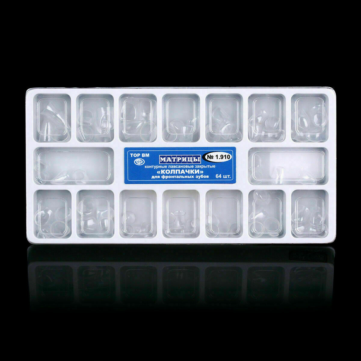 10 Boxes Anterior Transparent Crowns For Incisors/Canines № 1.910 AZDENT Dental
