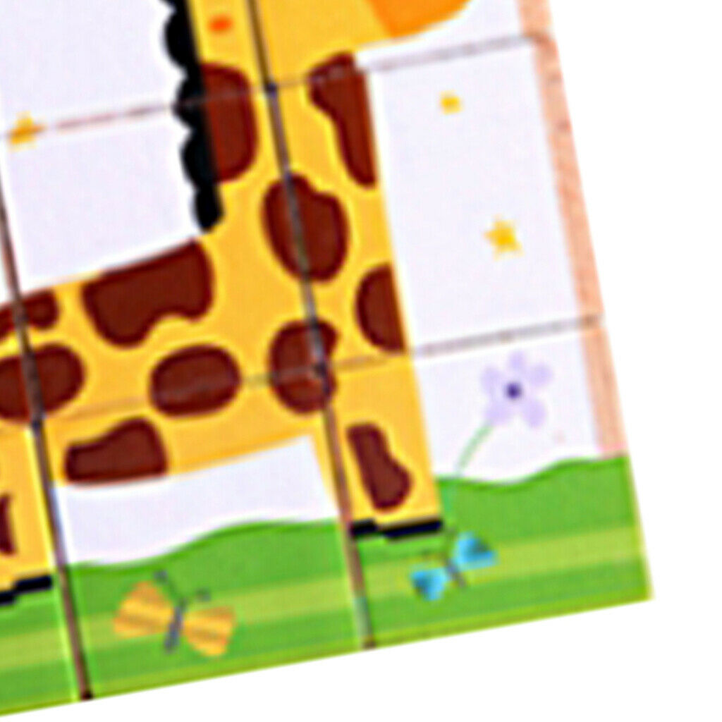 Wooden Early Education Baby Gift 3-D Six Area Jigsaw Puzzle Forest Animals