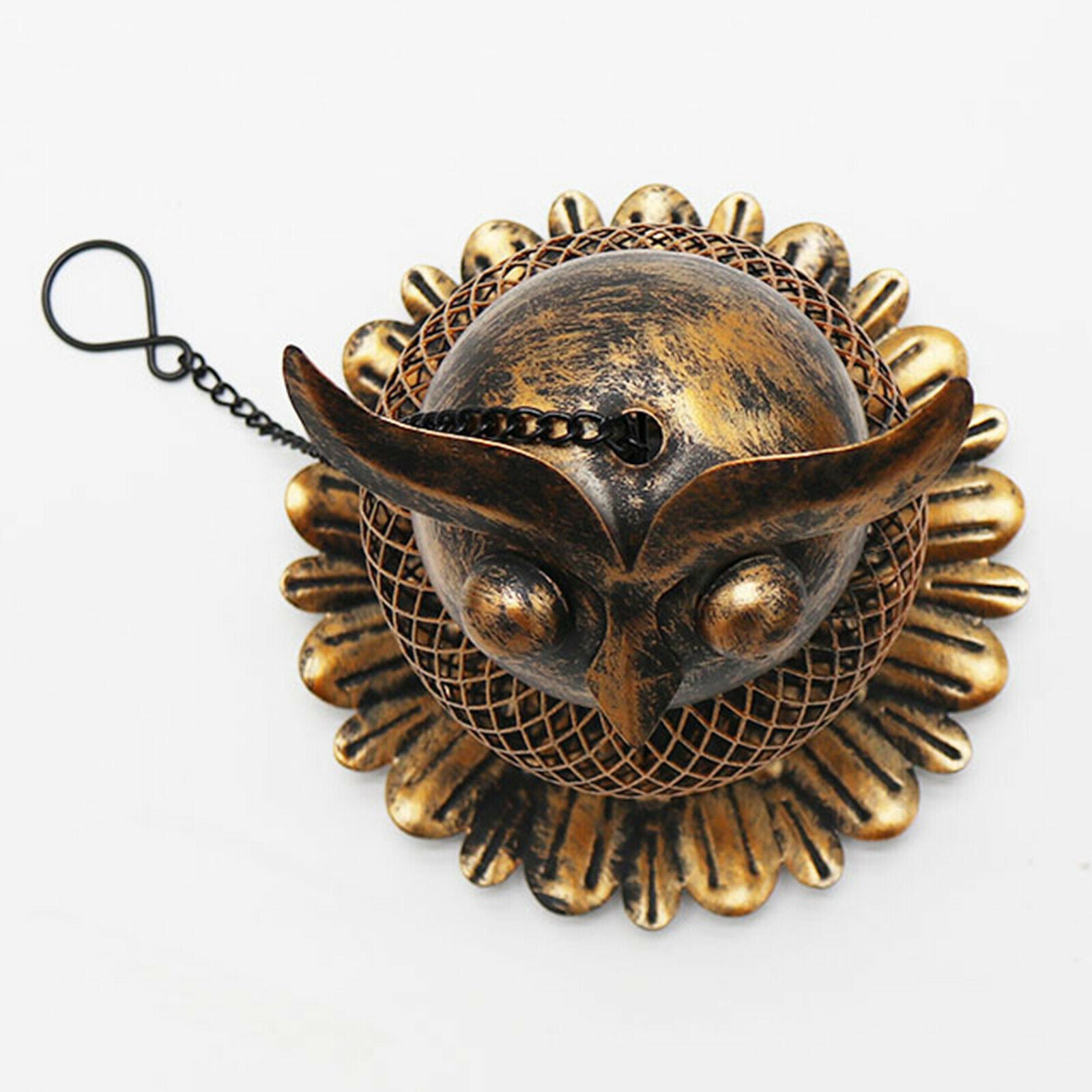 Hanging Bird Feeder Finch Feeder Garden Yard Decor Owl Shaped Squirrel Proof