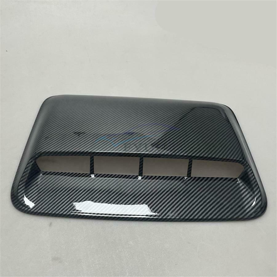 1× Universal Glossy Carbon Fiber Vehicle Exterior Decoration Air Flow Vent Cover